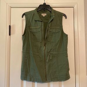 Merona Army Green Utility Vest